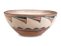 San Ildefonso Polychrome Pottery Bowl