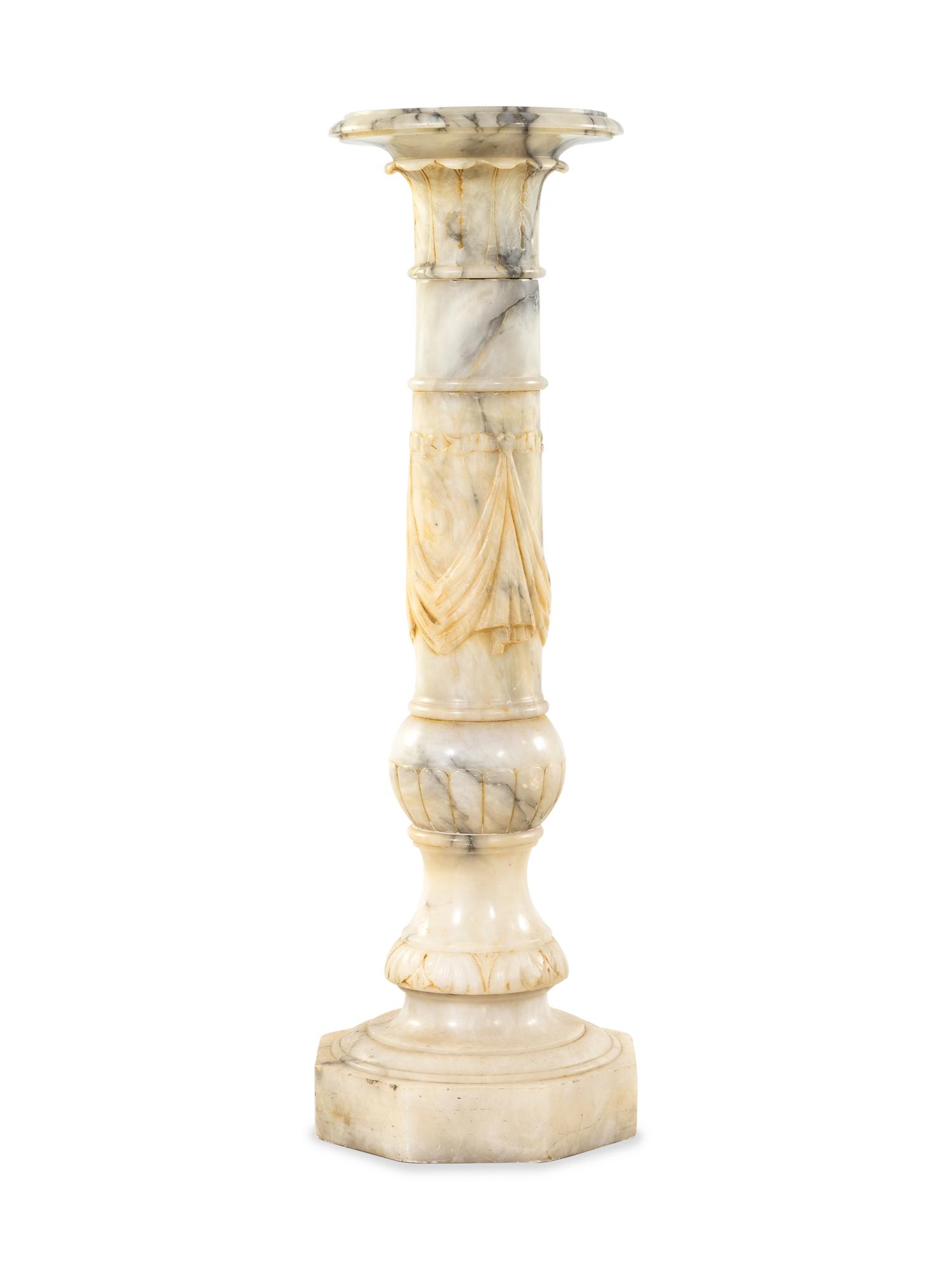 A Continental Marble Pedestal