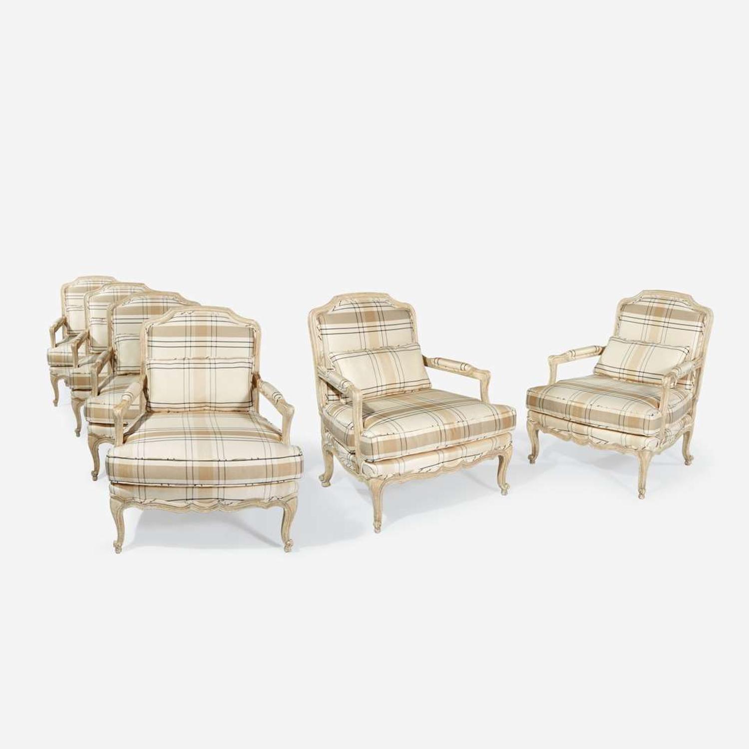 Contemporary A Set of Six Louis XV Style Bergères