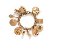 YELLOW GOLD CHARM BRACELET