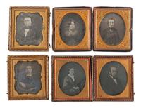 [EARLY PHOTOGRAPHY]. 14 pairs of sixth plate daguerreotype portraits housed together in same case.