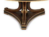 An Ebanista Luciani Walnut and Parcel Gilt Dining Table