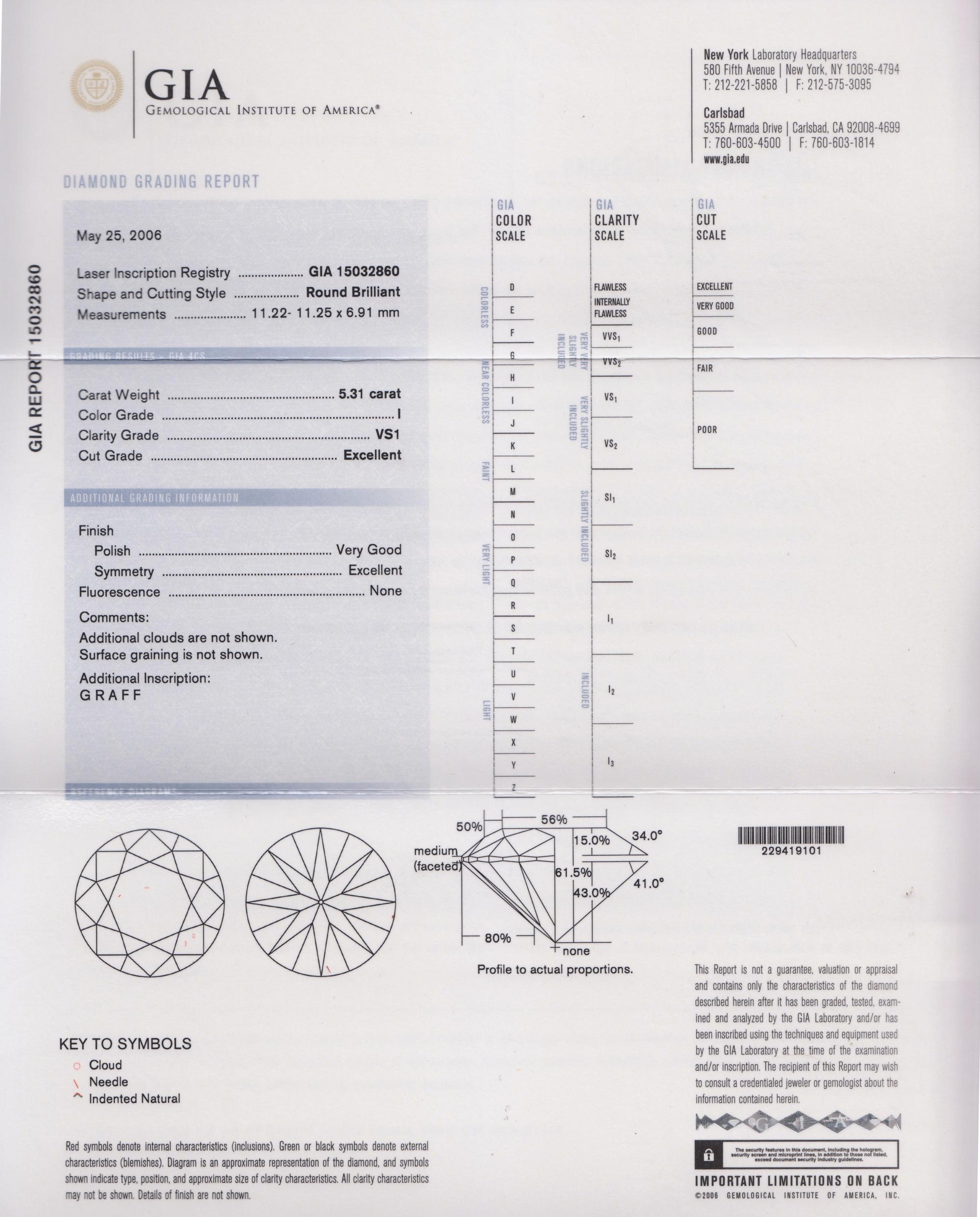 A Platinum and Diamond Ring, Graff, 4.30 dwts.