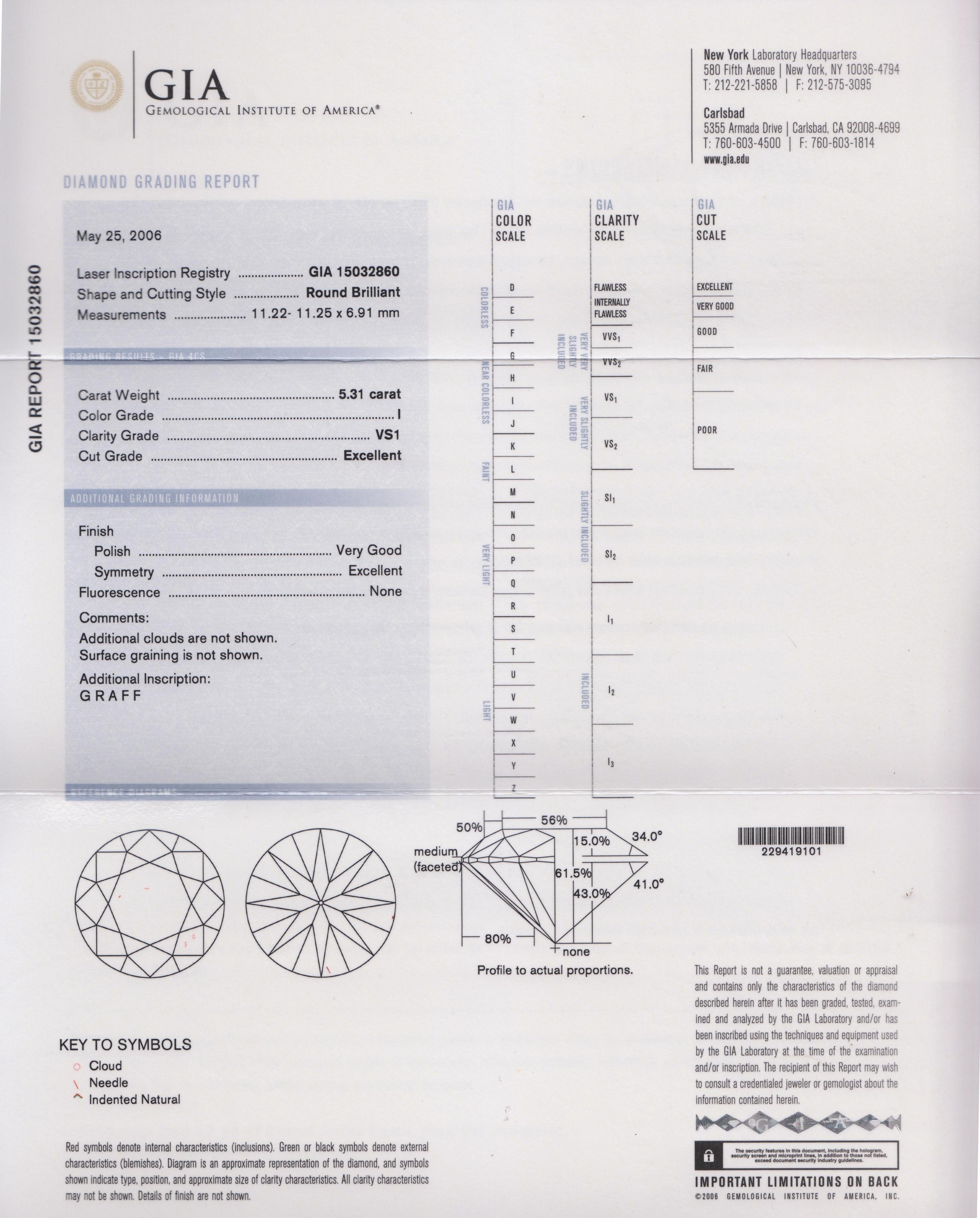 A Platinum and Diamond Ring, Graff, 4.30 dwts.