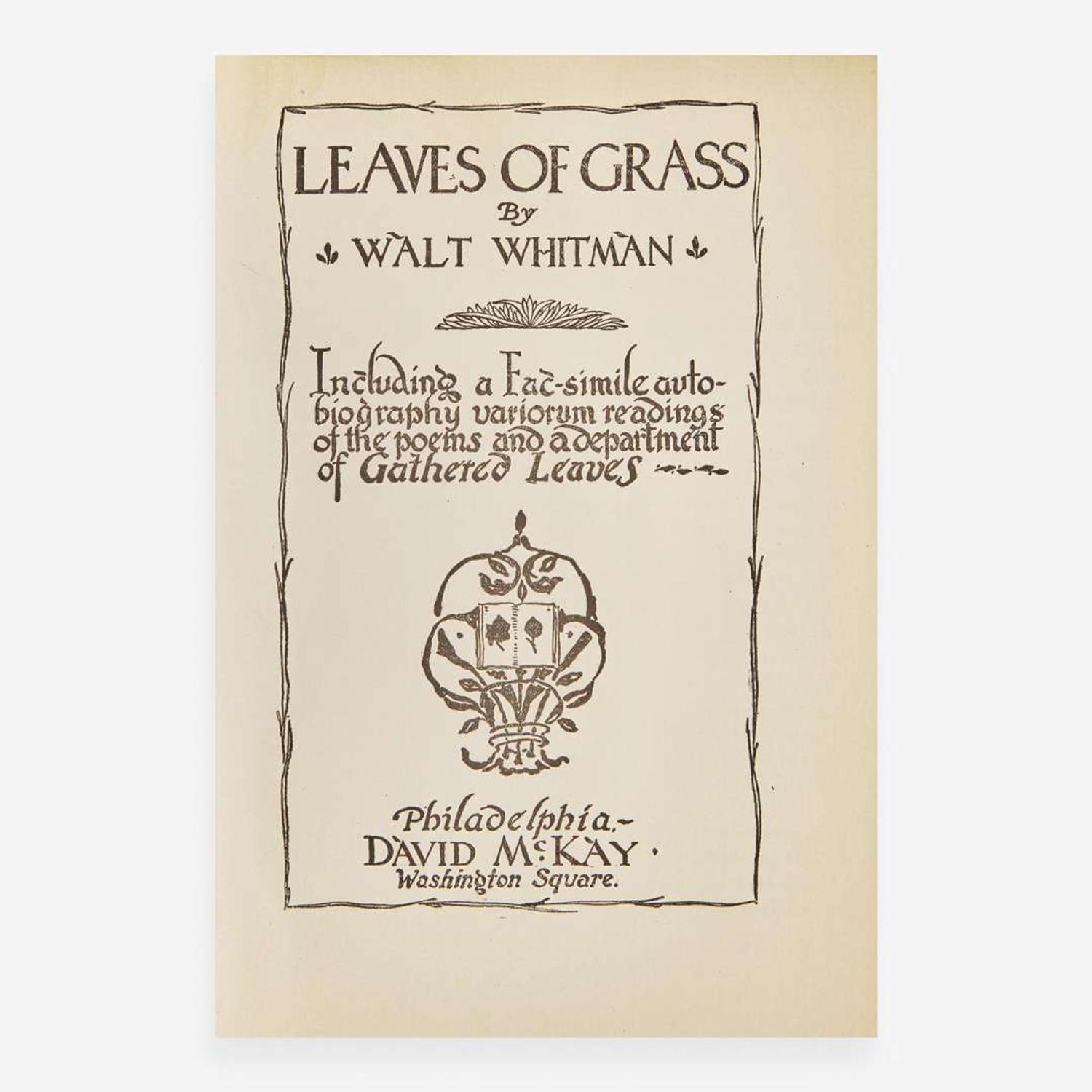 [Literature] Whitman, Walt Autograph Note, signed