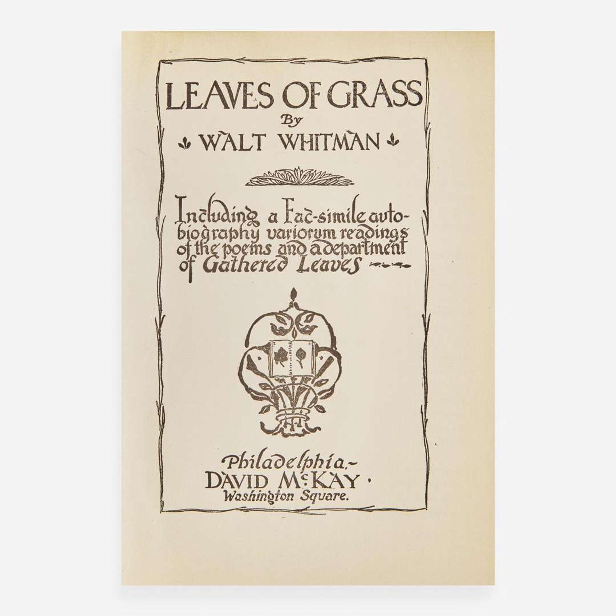 [Literature] Whitman, Walt Autograph Note, signed