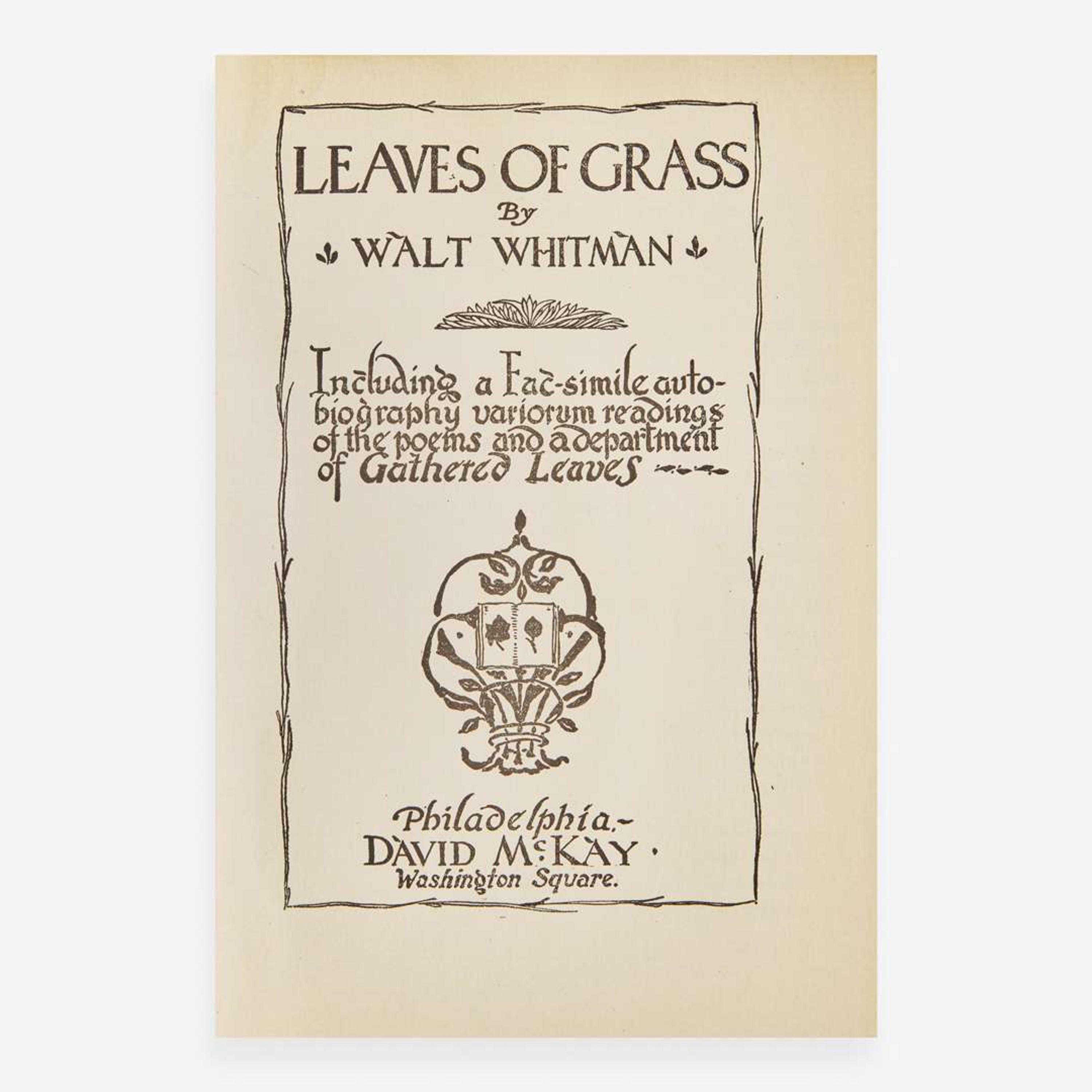 [Literature] Whitman, Walt Autograph Note, signed