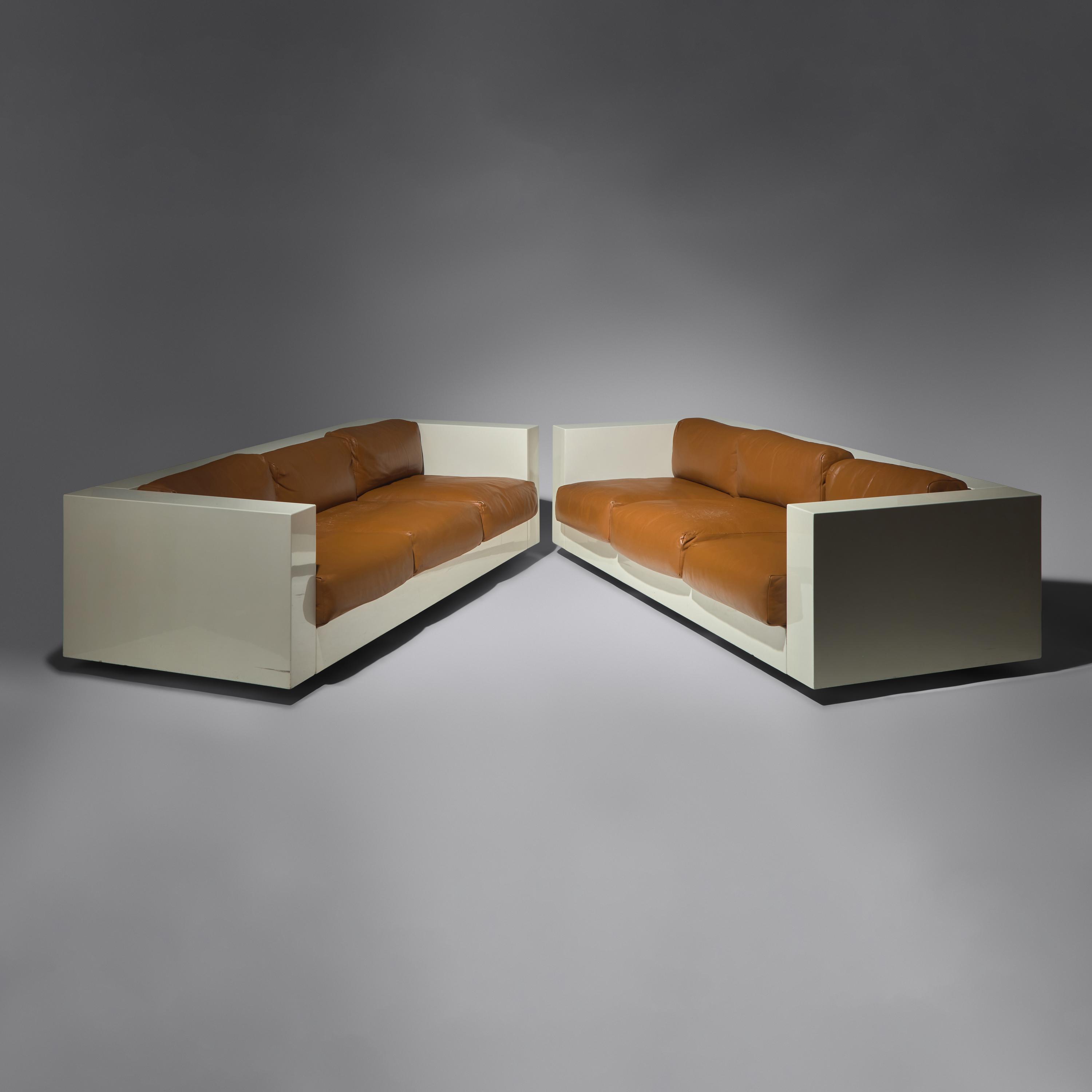 Massimo Vignelli (Italian, 1931–2014) — Pair of Saratoga Sofas, c. 1964 for Poltronova
