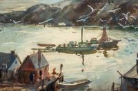 Sailing and Harbor Scenes (a group of three works)