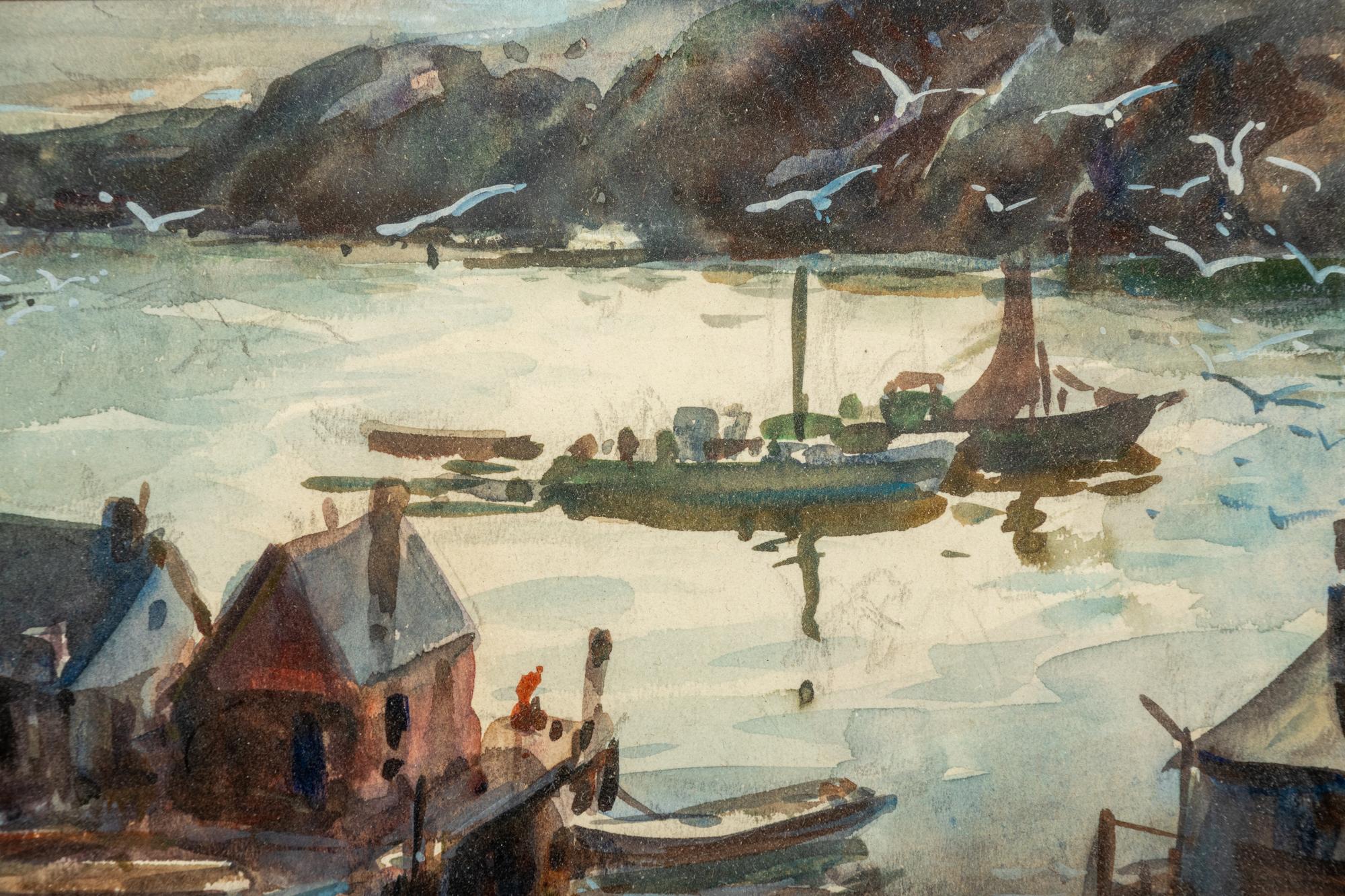 Sailing and Harbor Scenes (a group of three works)