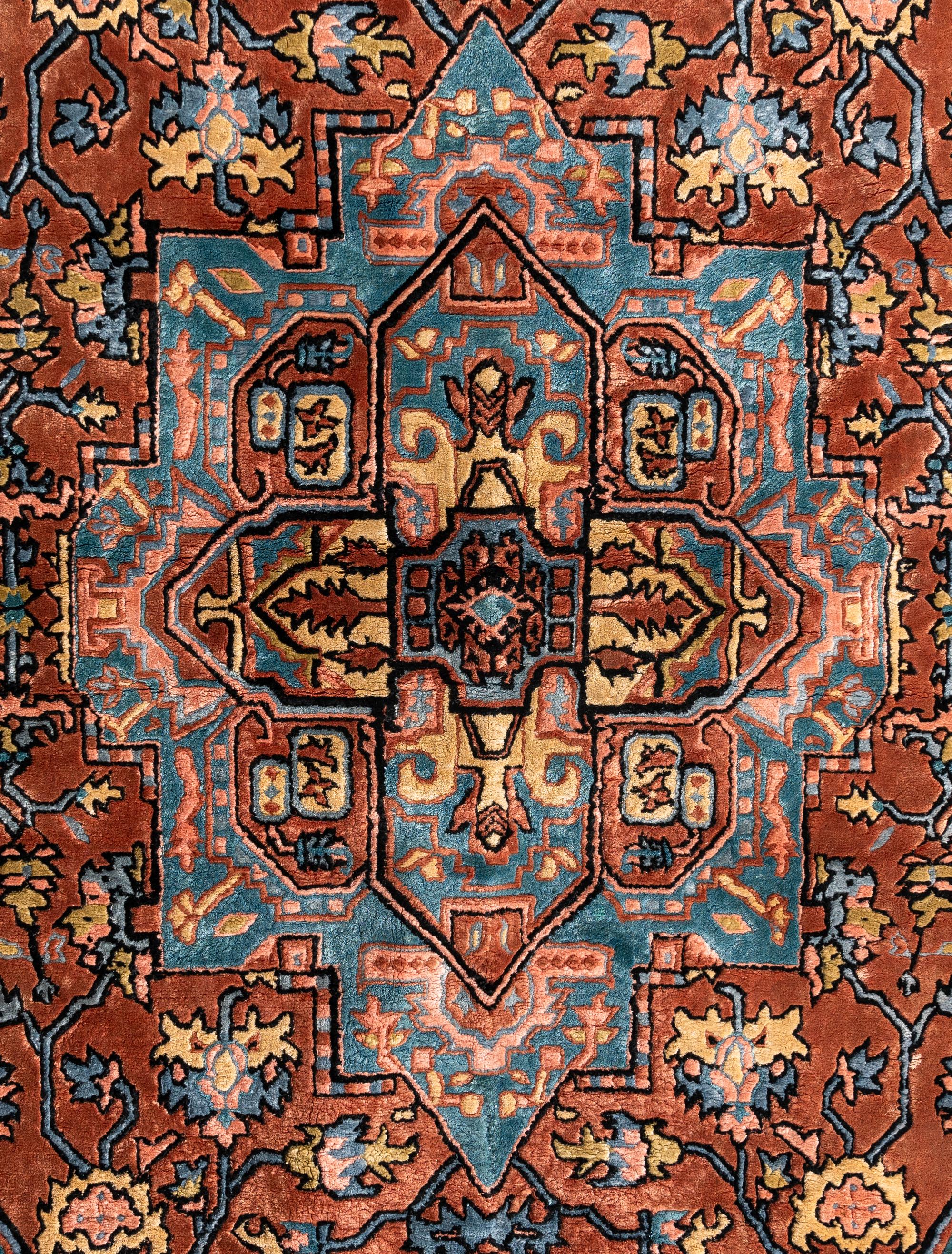 A Heriz Silk Rug
