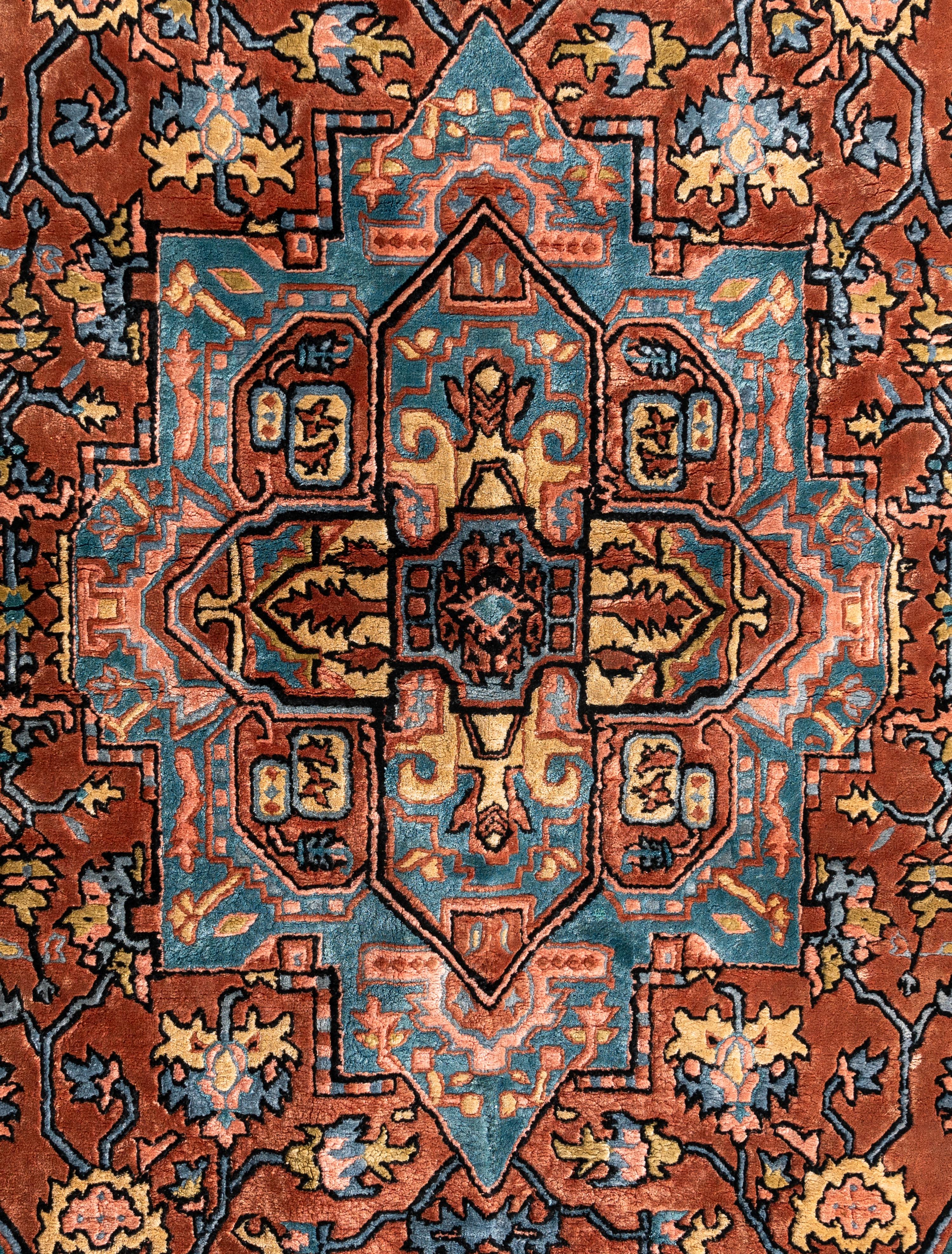 A Heriz Silk Rug