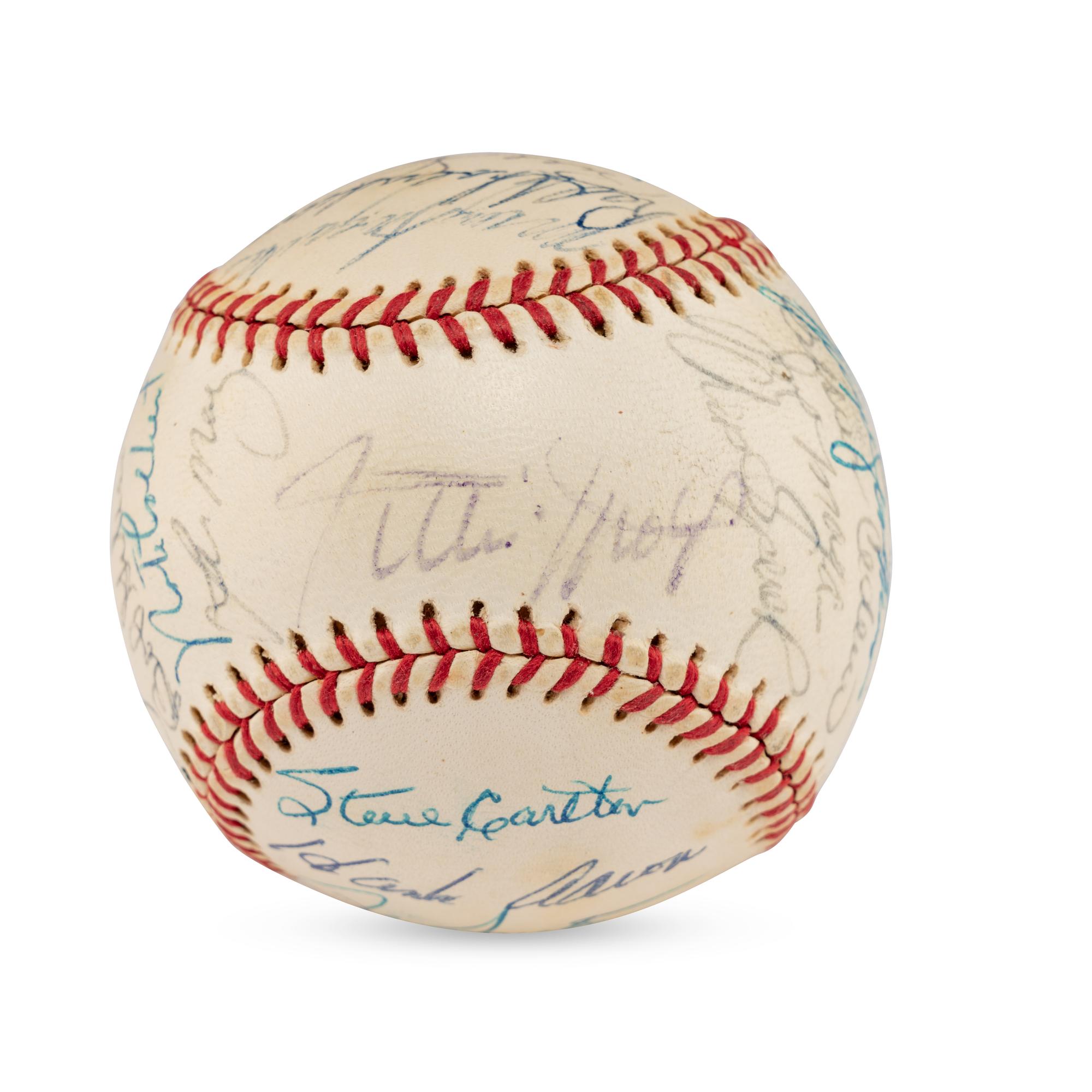A 1972 National League All Star Team Signed Autograph Baseball Featuring Roberto Clemente (Beckett Authentication Services Letter of Authenticity)