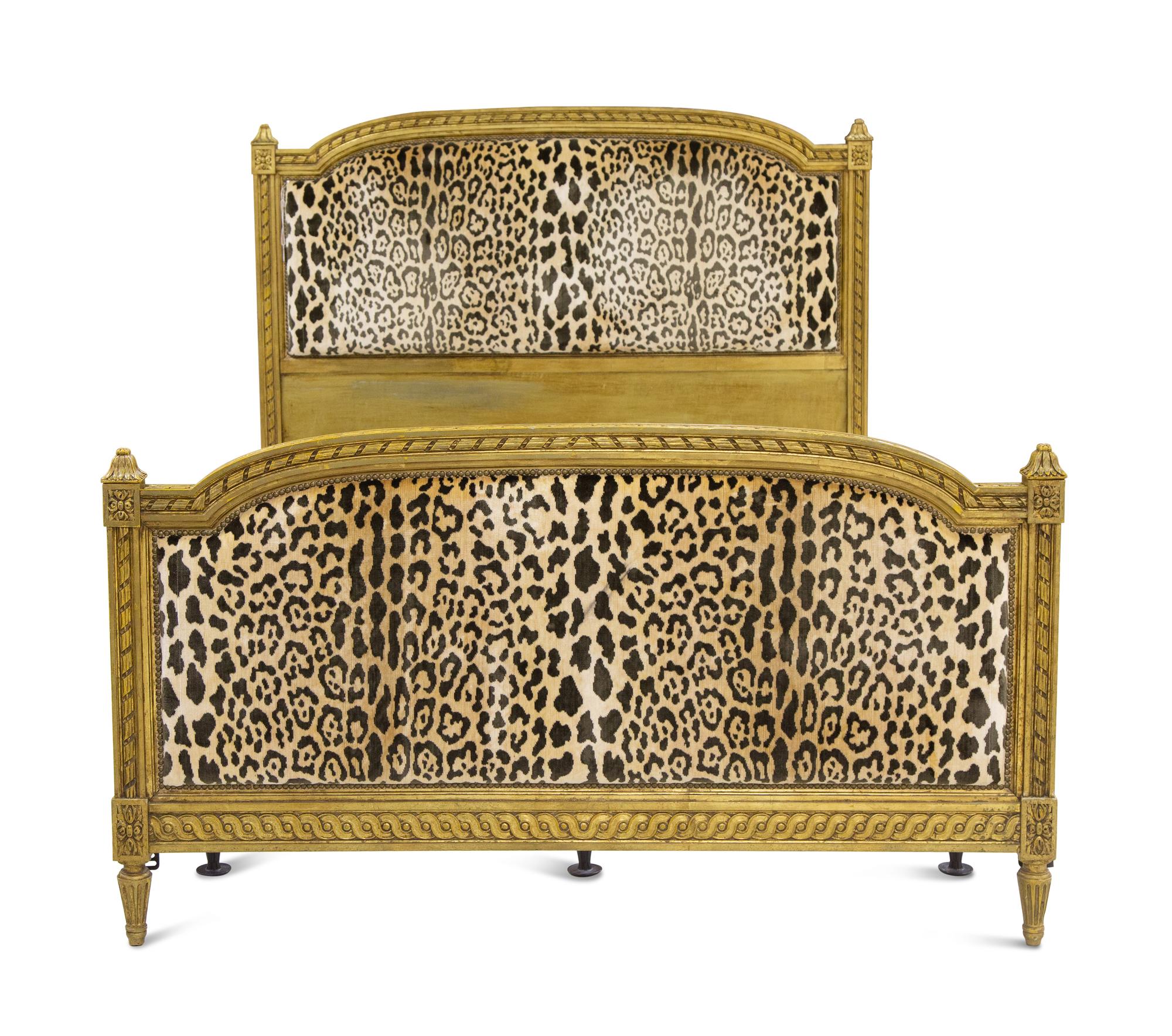 A Louis XVI Style Giltwood Bed