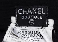 A Chanel Black Wool Asymmetrical Skirt, Size 42.