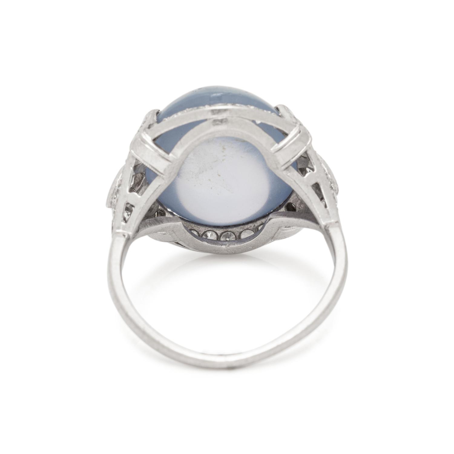 STAR SAPPHIRE AND DIAMOND RING