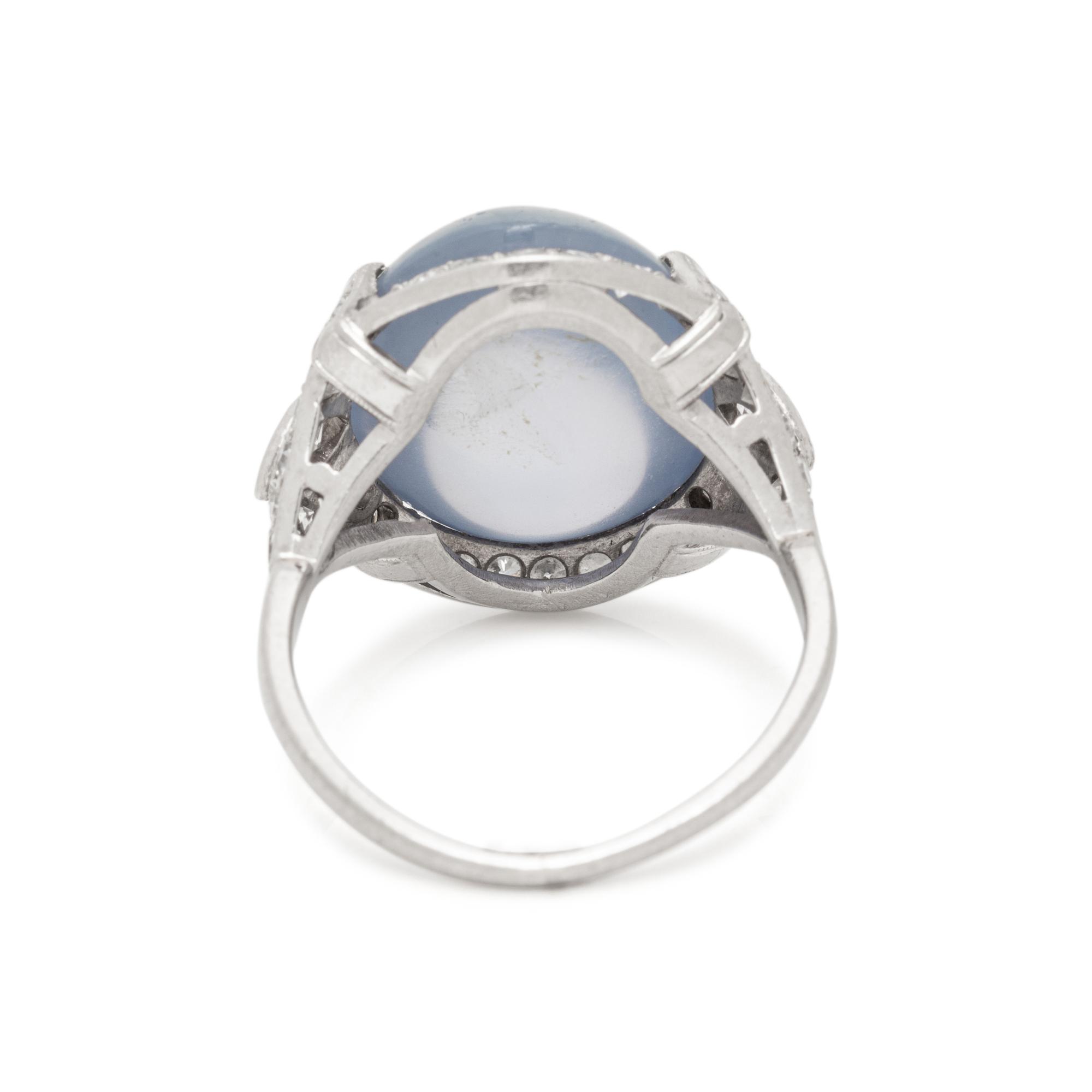 STAR SAPPHIRE AND DIAMOND RING