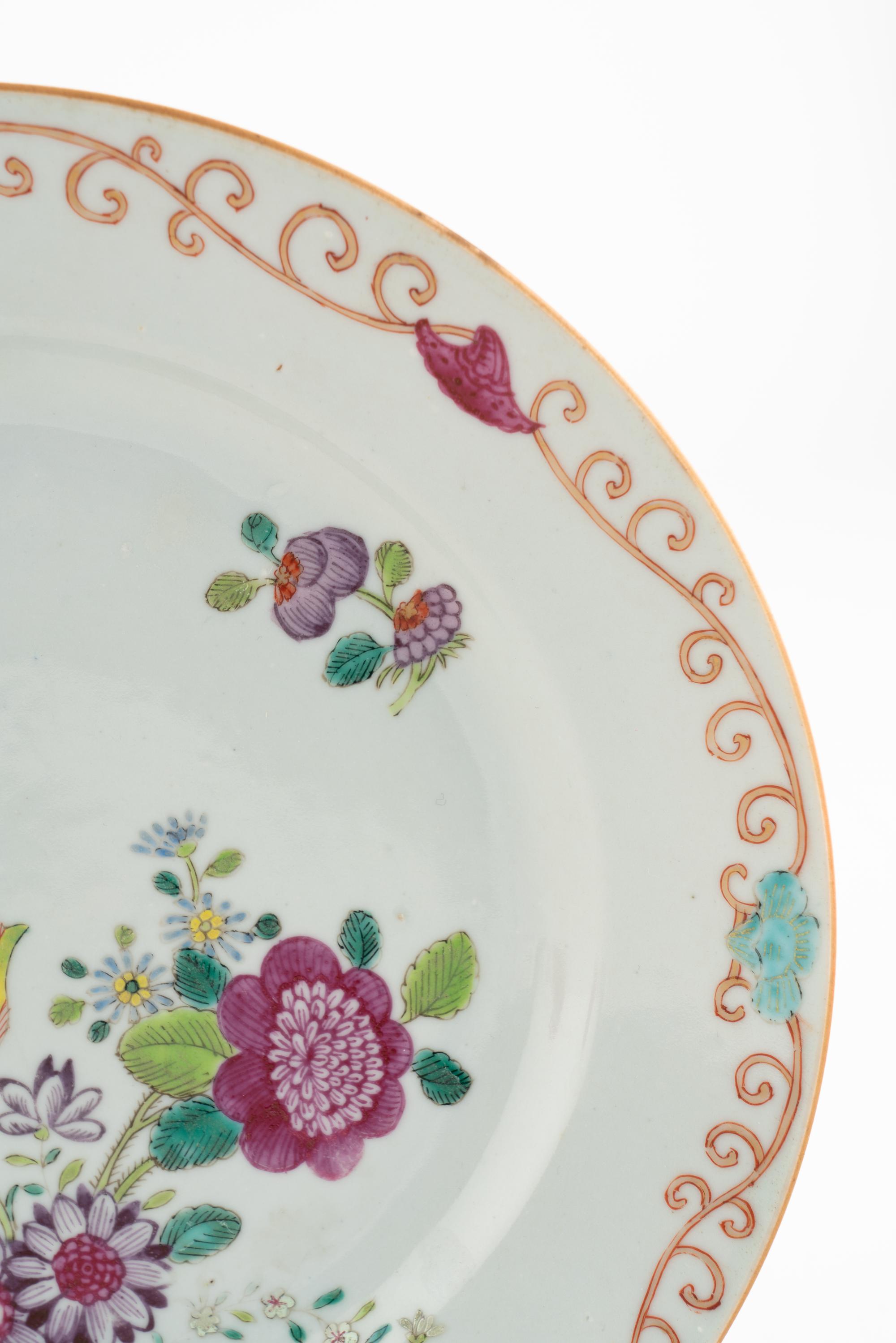 Three Chinese Export Porcelain Plates
