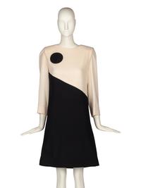 Pierre Cardin Haute Couture Color-Blocked Dress