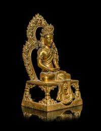 A Chinese Gilt Bronze Figure of Bodhisattva