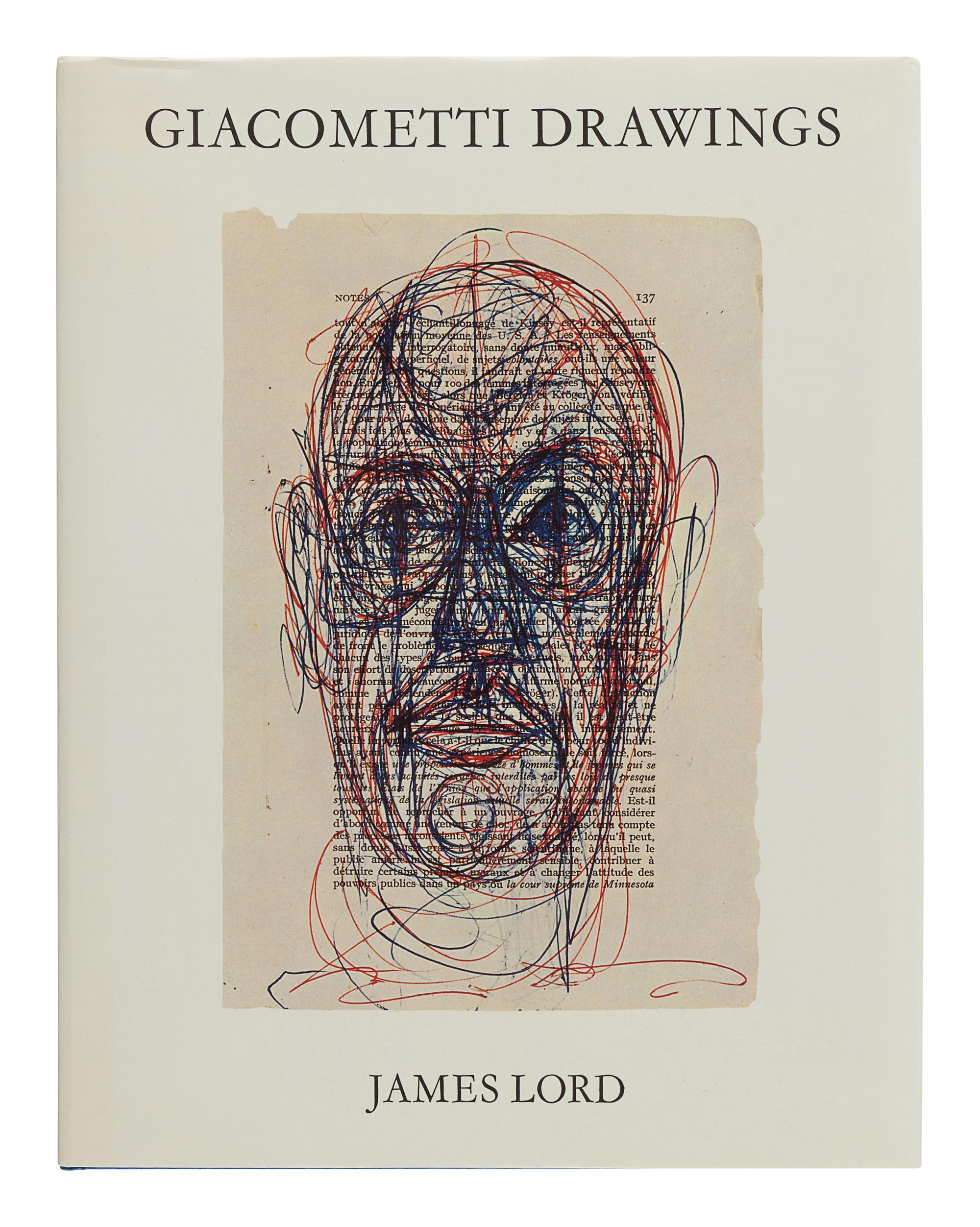 [GIACOMETTI, Alberto (1901-1966)]. LORD, James. Giacometti Drawings. Greenwich, CT: New York Graphic Society, 1971.