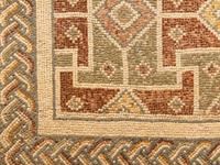 A Roman Stone Geometric Carpet Mosaic