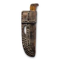 Blackfeet Tacked Knife Sheath, and Knife
