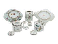 Six Chinese Famille Rose Porcelain Articles