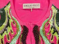 EMILIO PUCCI, PINK HEAVILY EMBELLISHED KAFTAN