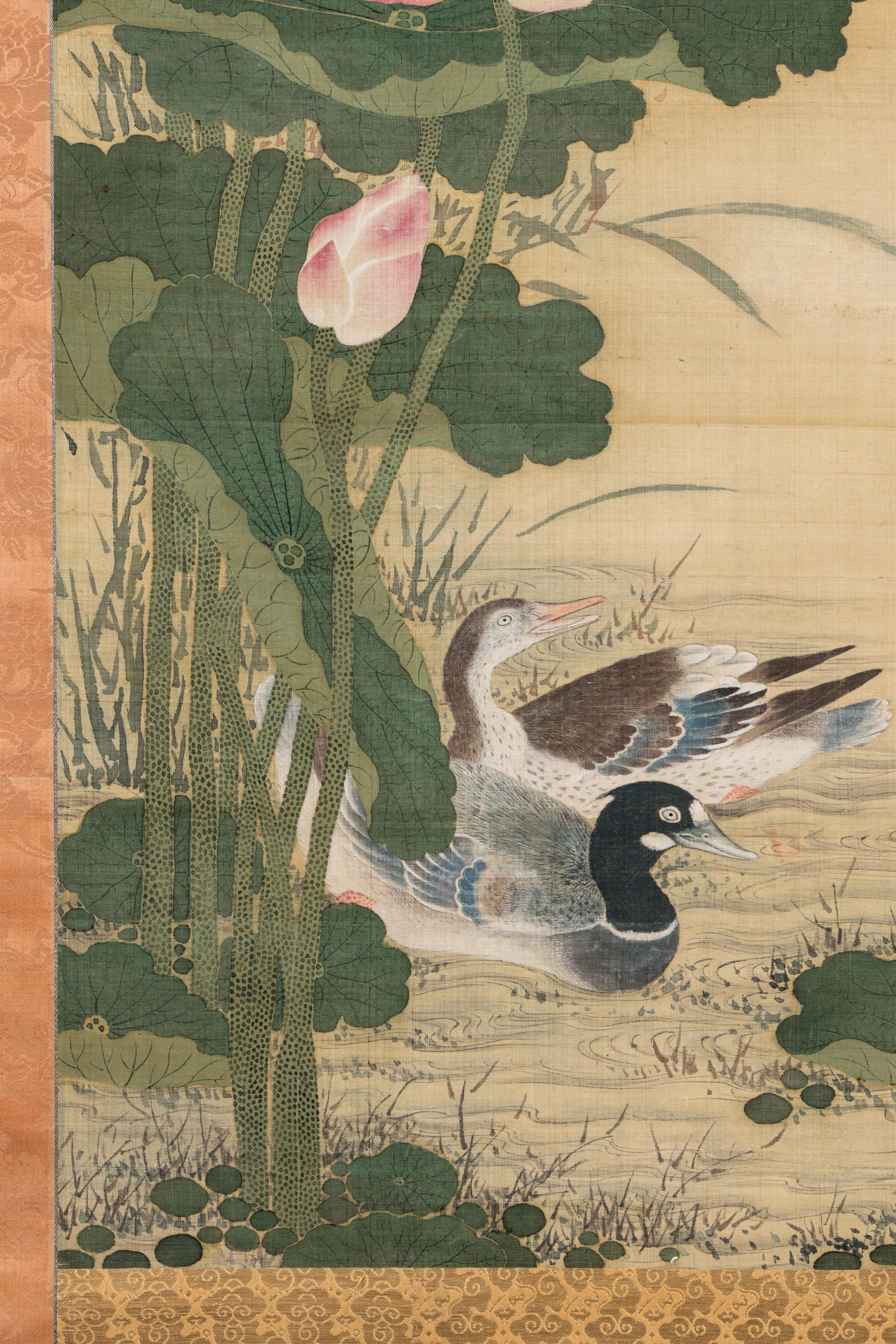 Two Japanese Paintings on Silk