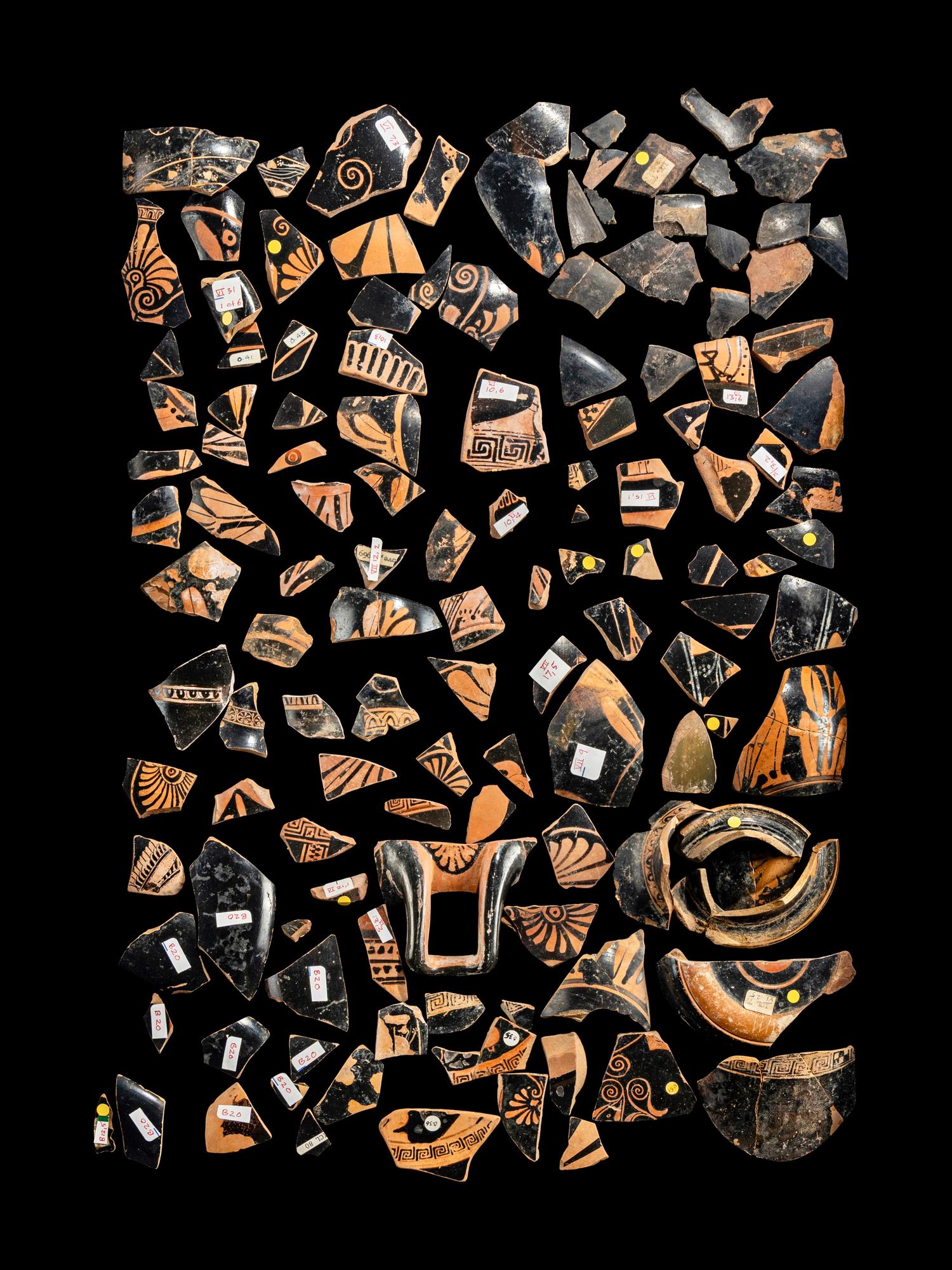 134 Attic Red-Figured Vase Fragments
