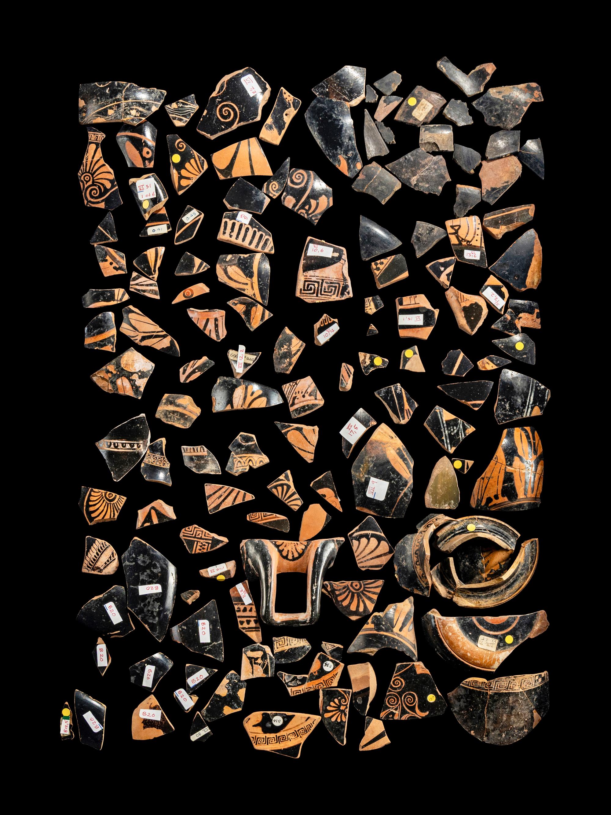 134 Attic Red-Figured Vase Fragments