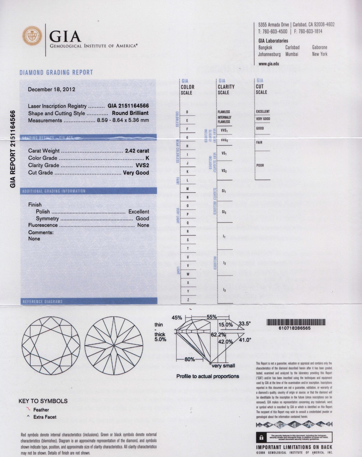 A Platinum and Diamond Solitaire Ring, 4.10 dwts.