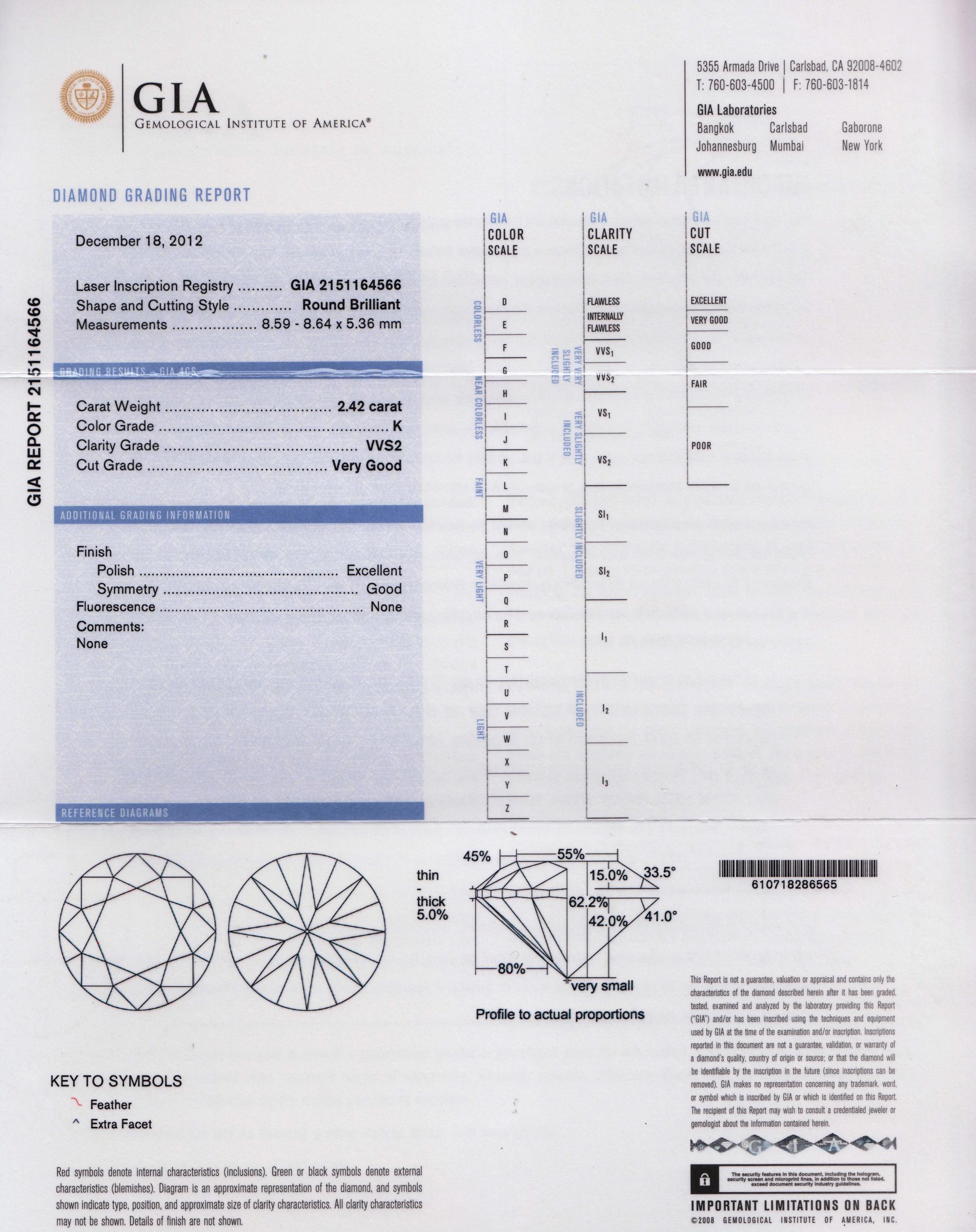 A Platinum and Diamond Solitaire Ring, 4.10 dwts.