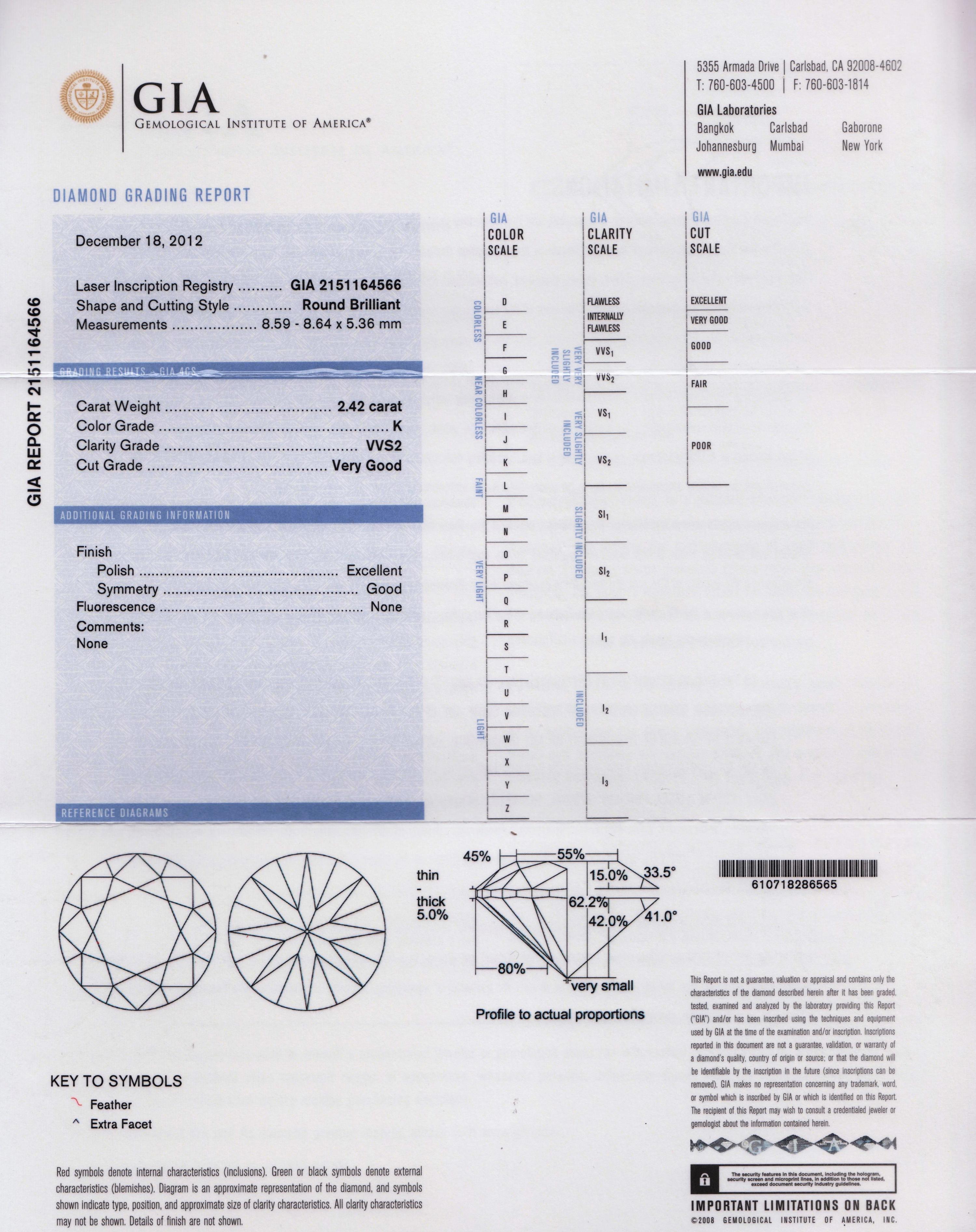 A Platinum and Diamond Solitaire Ring, 4.10 dwts.