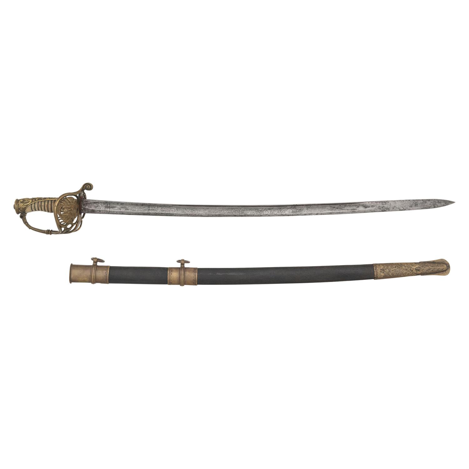 Klingenthal Non-Regulation Combination Hilt French 1838/1853 Sword Presented to Lt. Thomas Hickey - 164th New York Infantry - WIA at Cold Harbor and Died of Wounds