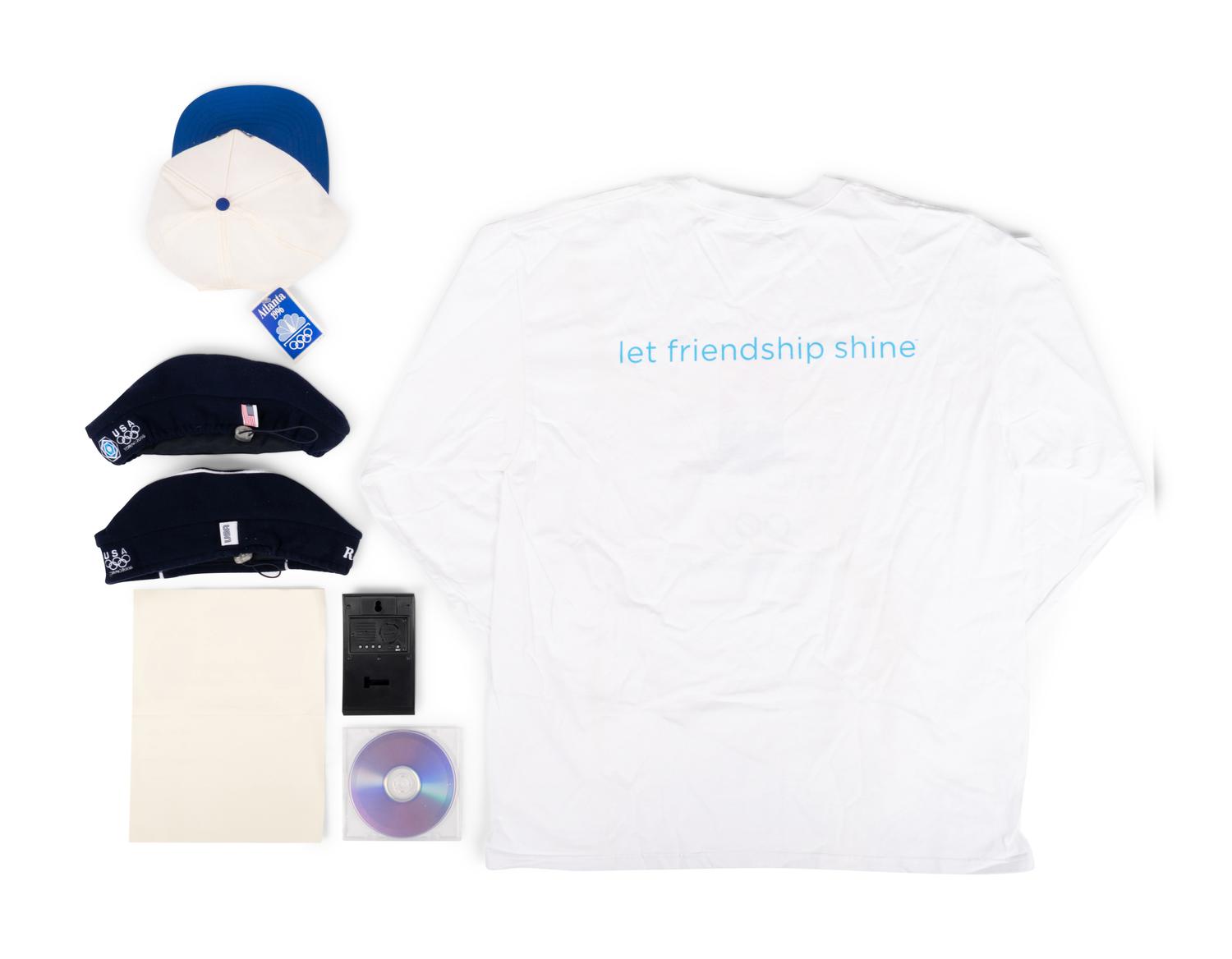 (Sports) A group 7 pieces of memorabilia and ephemera from Olympic games, comprising: