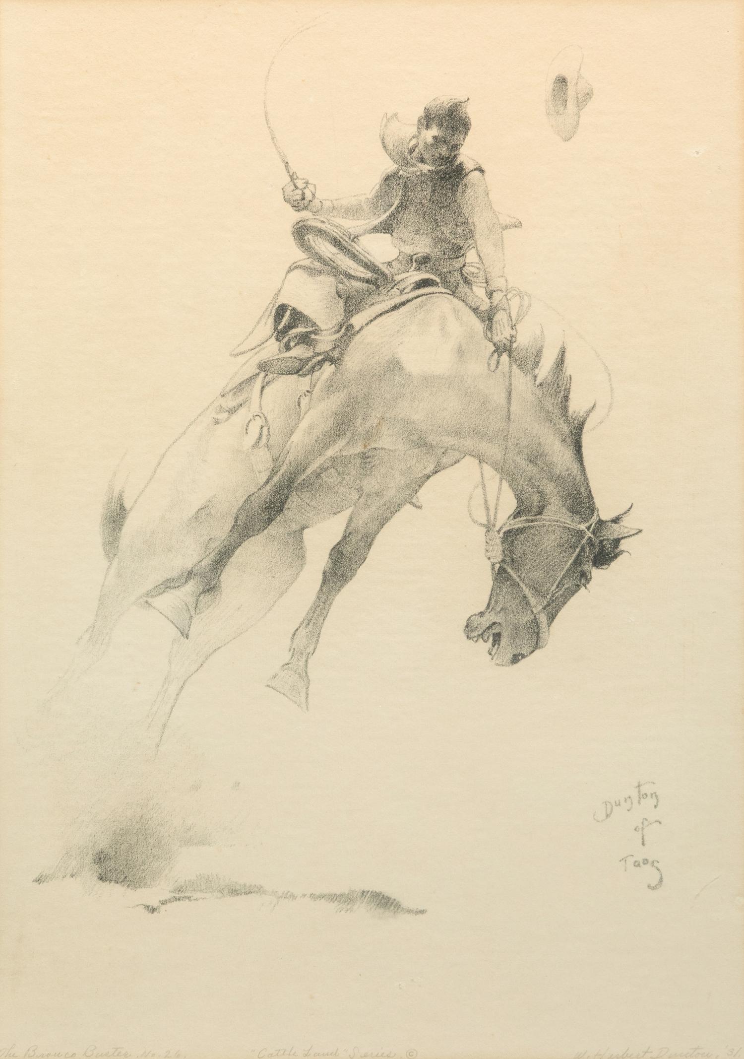 The Bronco Buster No. 26 , from the "Cattle Land" Series