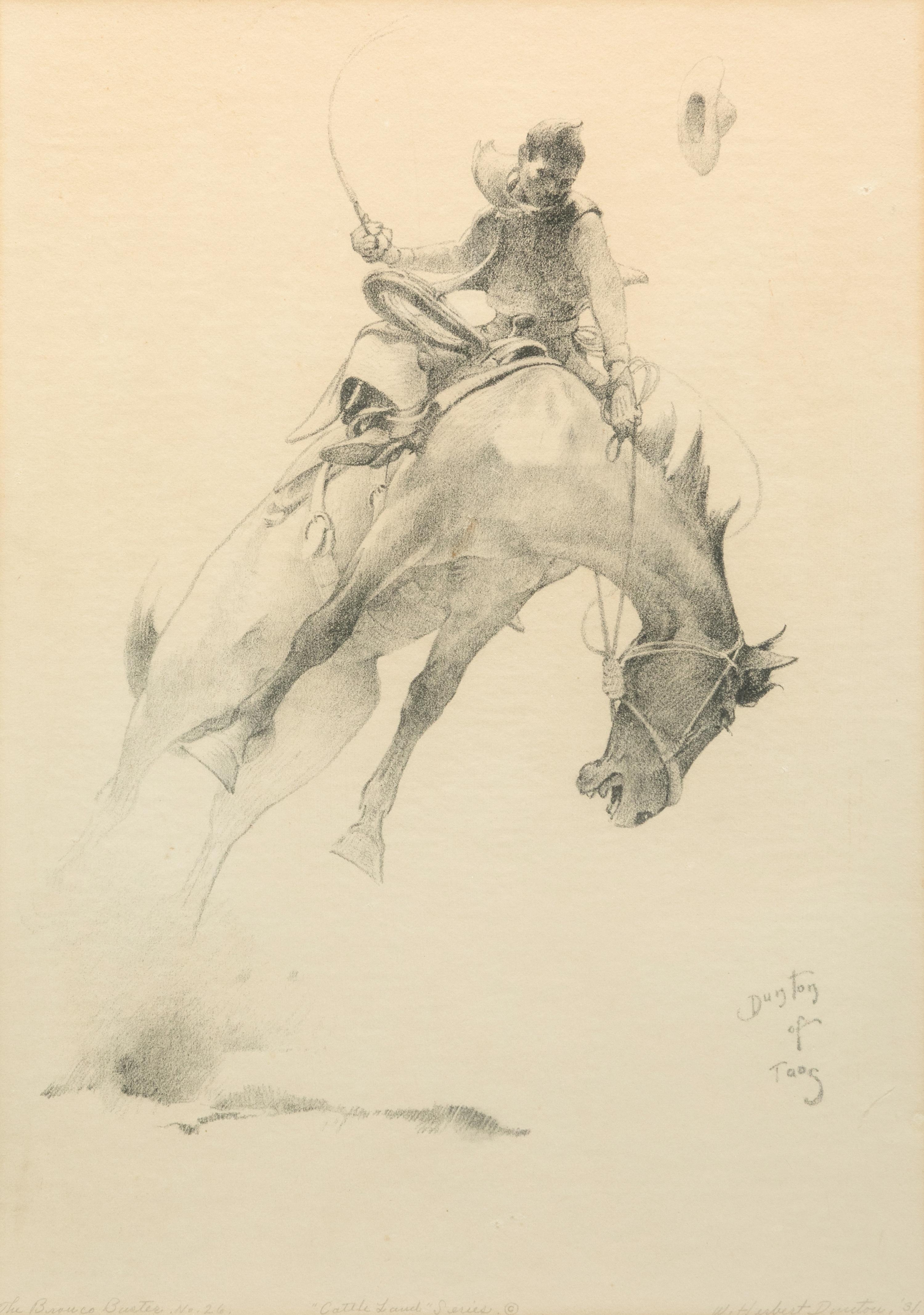 The Bronco Buster No. 26 , from the "Cattle Land" Series