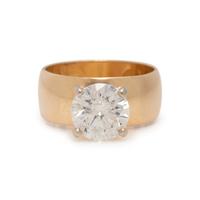 YELLOW GOLD AND CLARITY ENHANCED DIAMOND RING