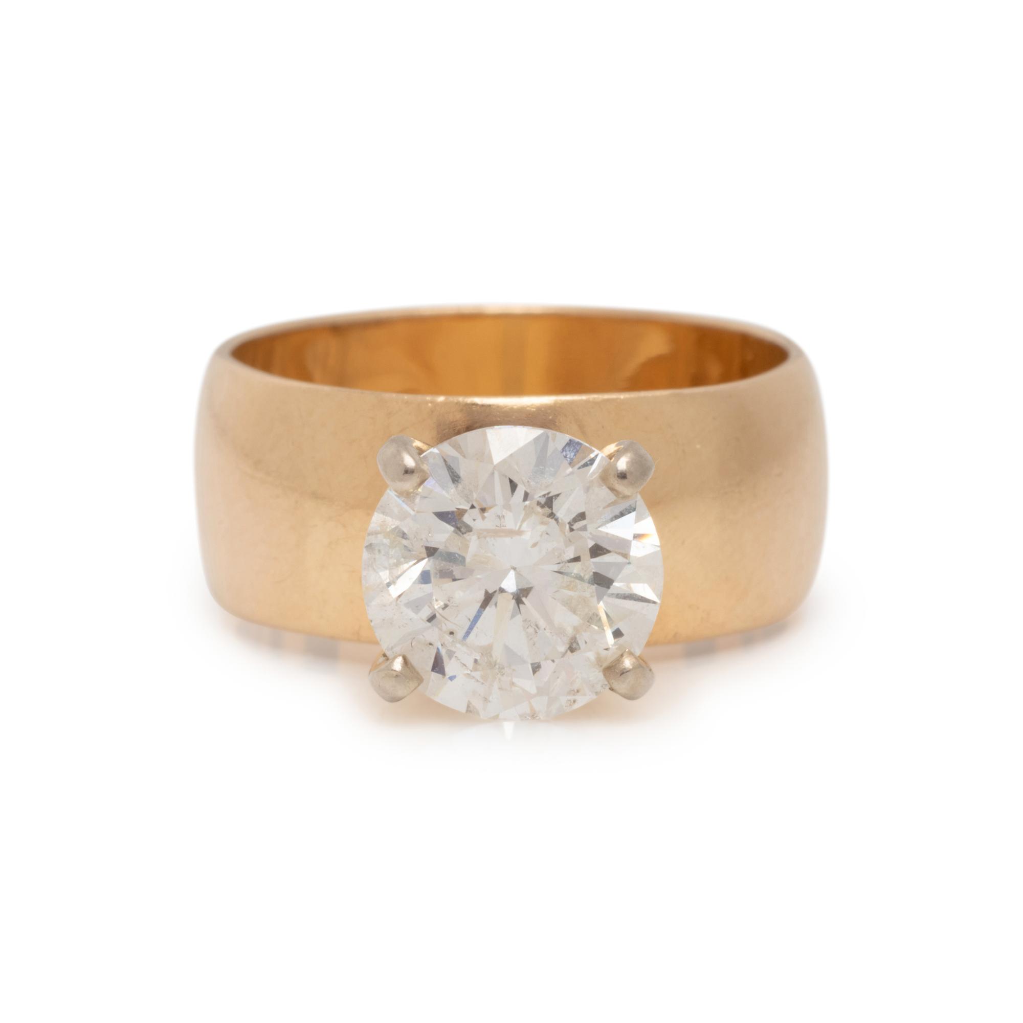 YELLOW GOLD AND CLARITY ENHANCED DIAMOND RING
