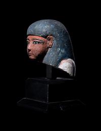 An Egyptian Painted Limestone Ushabti