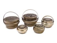Five Chinese Brass Handwarmers
