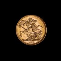 A United Kingdom 1893-M Sovereign: Veiled Head-Melbourne Mint Gold Coin