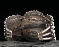Silver and Turquoise Cluster Cuff Bracelet