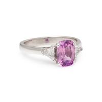 PINK SAPPHIRE AND DIAMOND RING
