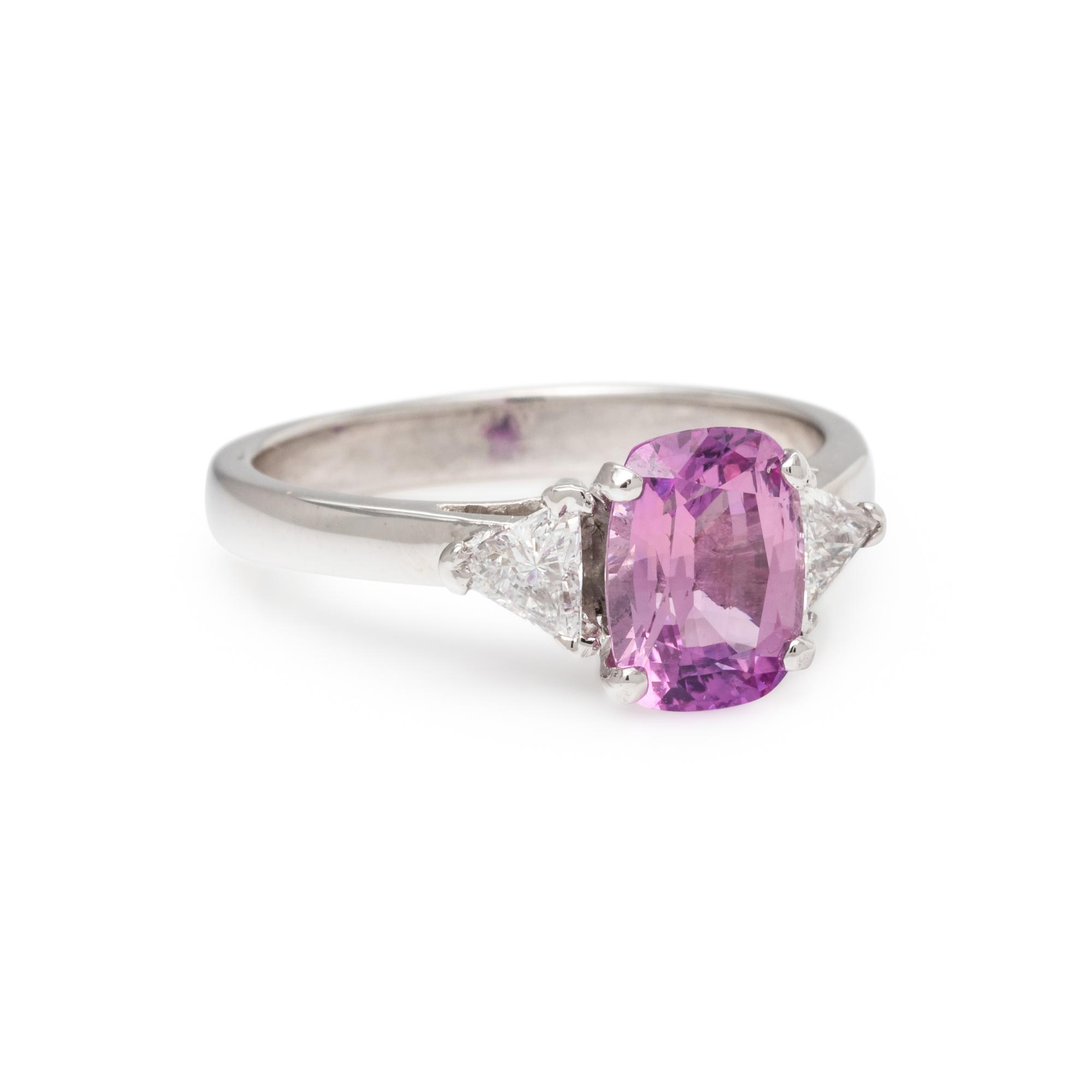 PINK SAPPHIRE AND DIAMOND RING