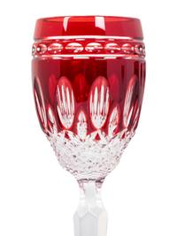 A Set of Sixteen Waterford Red Cut to Clear Glass Wine Glasses