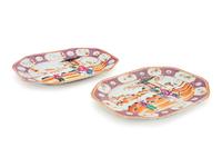 A Pair of Chinese Export Famille Rose Porcelain Platters