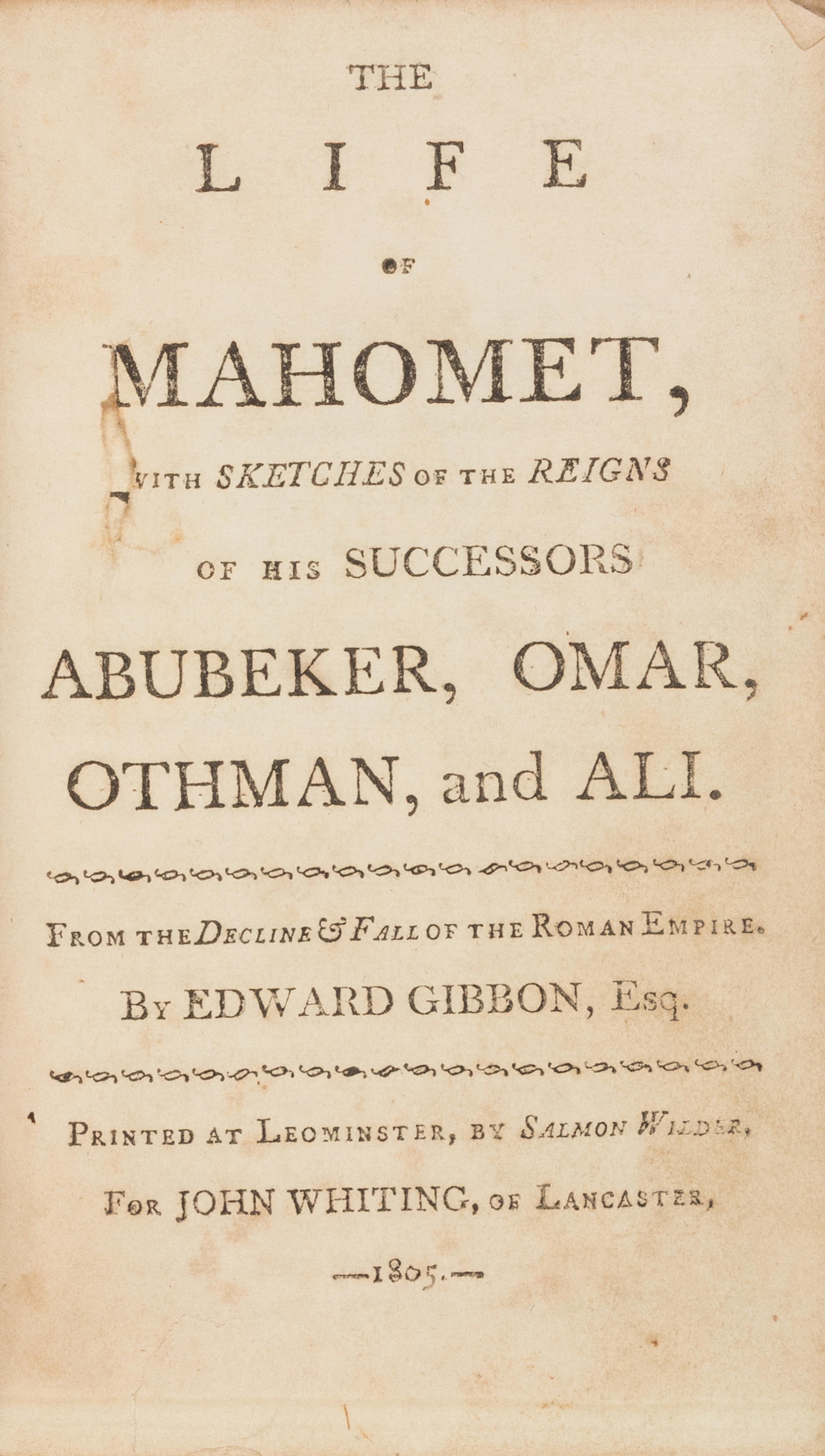 [Religion] Gibbon, Edward. The Life of Mahomet